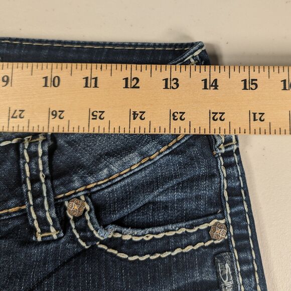 Silver Co Jeans Womens Size 28 Mckenzie Dark Blue Boot Cut Jeans Western - Picture 6 of 8